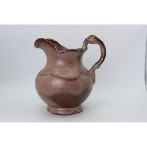Vintage Frankoma Pottery Mini Pitcher Creamer | 5” Mid Century Stoneware | Brown